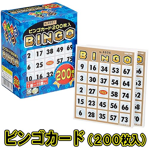 楽天市場 ビンゴゲーム 抽選 ハナヤマ ビンゴカード 0枚入 ビンゴ 抽選 ビンゴ大会 ゲーム イベント 景品 おうち遊び 室内遊び 巣ごもり 宴会 二次会 忘年会 新年会 お楽しみ会 子供会 景品 パーティーグッズ B 0004 イベントショップ パンプキン