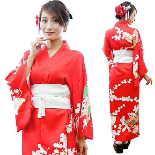 楽天市場】レディース着物セット 朱蝶 [着物 コスプレ 和装