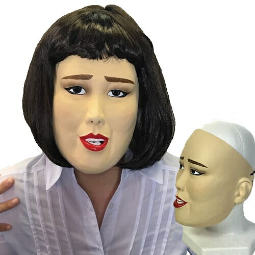 楽天市場 ブルゾンちえみ コスプレ 半面マスク キャリアウーマン カツラは付属していません ブルゾン ちえみ モノマネ ものまね なりきり 仮装 イベント お笑い芸人 C 0712 イベントショップ パンプキン