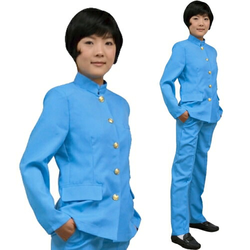 楽天市場】カラフル学ラン レディース（ブルー） [カラー 学ラン 青色