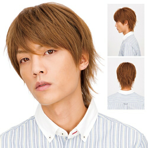 H Pumpkin Cloud Short Honey Brown Wig Men Wig Fashion Wig Wig