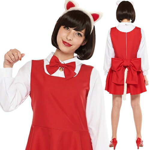 楽天市場 妖怪 猫娘 ねこ娘 コスプレ 大人女性用 ネコ娘 妖怪 コスプレ ねこむすめ 衣装 ジャパニーズホラー ハロウィン コスチューム イベントショップ パンプキン