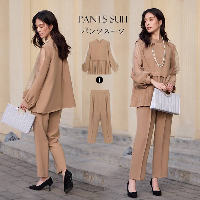 S~2XL さっぱり 冬 春 秋 長袖 執務室 体型覆いかぶせる OL 通い かっこいい 心地好い 成年者可愛らしい 儀式用 掻きならす会 告げ知らせる会 就活 面談 馬鹿でかい大きさ 好いたらしい 無地 筋目スコート オーガンディー ズボン下 トップ 上下仕掛ける レディース 2点仕掛ける セットアップ