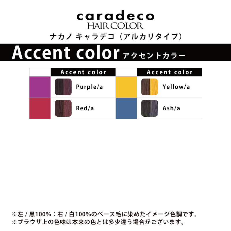 楽天市場 ナカノ キャラデコ アルカリタイプ アクセントカラー 1剤 80g カラー剤 中野製薬 中野 アルカリ タイプ アクセント カラー Purple A Red A Yellow A Ash A Purple A Red A Yellow A Ash A パープル メール便対応4個まで バーバーアームズ