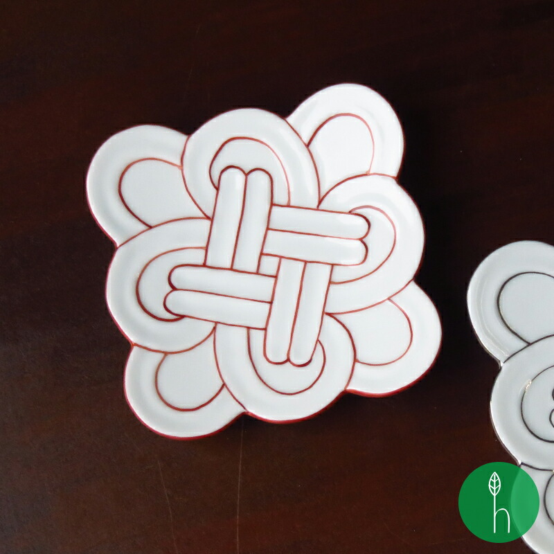 楽天市場】MUSUBI 吉祥結び（金） 小皿 | （約10.5×10.5×2cm）浜陶 田