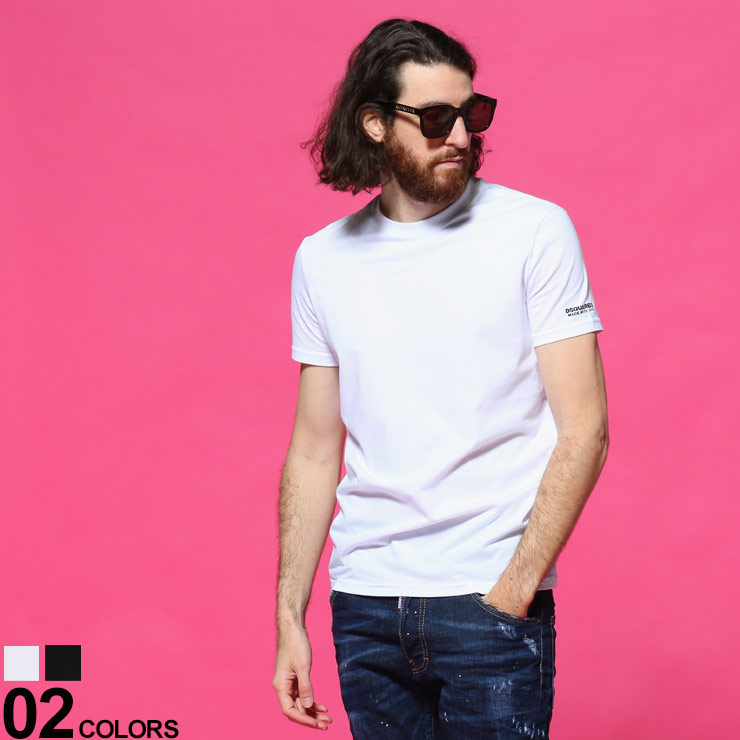 保存版 Dsquared2 ディースクエアード 袖ワンポイントロゴ クルーネック 半袖 アンダー Tシャツブランド メンズ 男性 トップス Tシャツ 半袖 シャツ インナー 春 夏 コットン アンダーウェア 肌着 D2d9m35 偉大な Www Motorpama Com