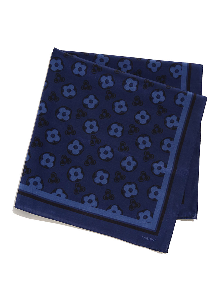 Lardini ラルディーニ トランクニ叫泣きお付き 地絹混 襟巻ブランド メンズ 男子 男性 フォーマル スカーフ バンダナ ワタ 花柄 手土産 スーベニア Ldfou7el Vned Org