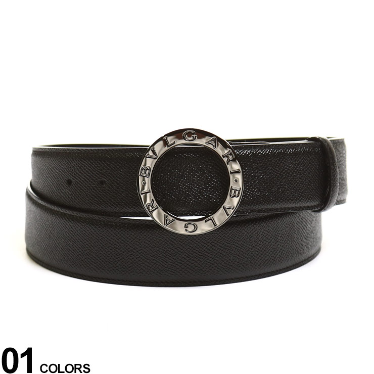 Bvlgari ブルガリ レザー ラウンドバックル レザー ブルガリ ベルトブランド メンズ ベルト レザー 男性 革 レザーベルト 革 Blg355