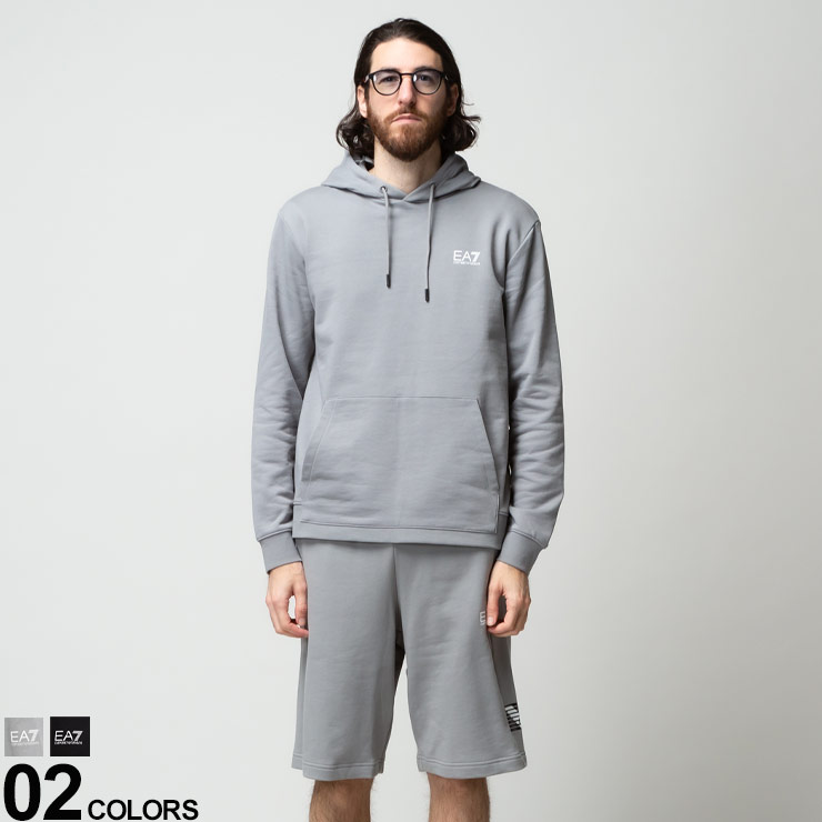 Emporio Armani Ea7 エンポリオアルマーニ バックbigマーク プルオーバー パーカー スウェット ショートパンツ セットアップブランド メンズ 男性 セット ショーツ スポーツ Ea3lpm61pjeqz お手頃価格