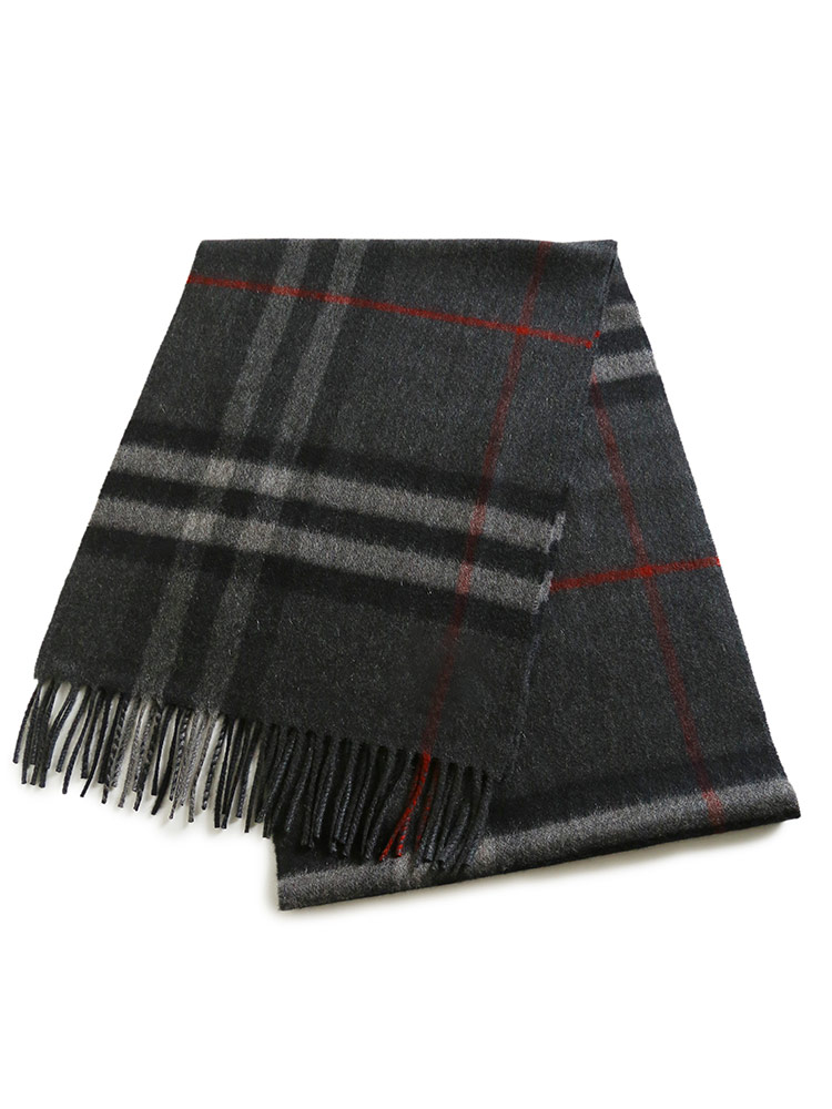 BURBERRY (バーバリー) カシミヤ100% クラシックチェック 冬 秋 ...