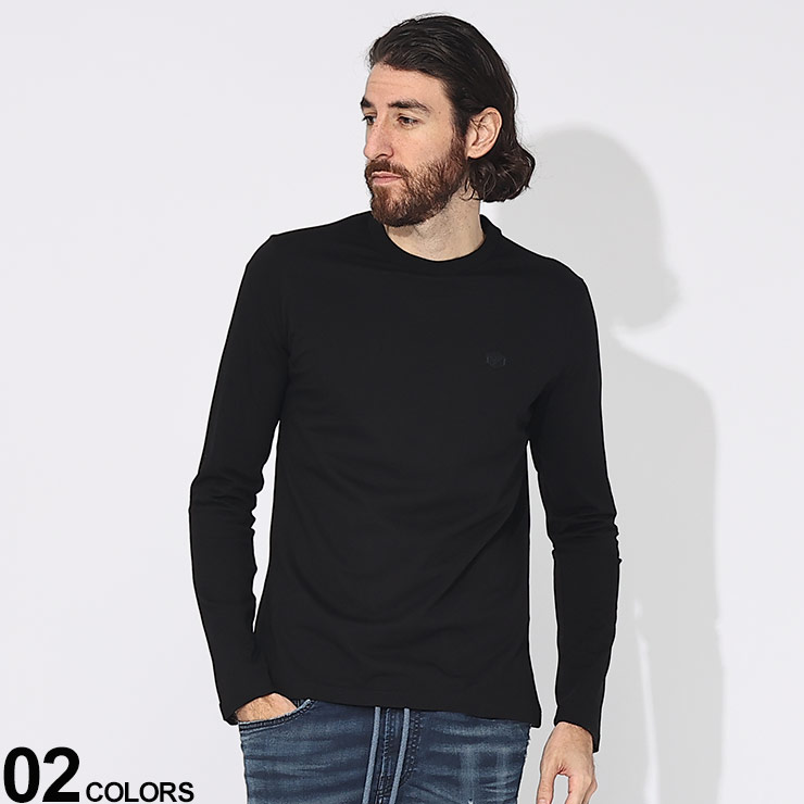 EMPORIO ARMANI (エンポリオアルマーニ) ワンポイントロゴ クルーネック 長袖 Tシャツ ブランド メンズ 男性 トップス Tシャツ 長袖 ロンT EA8N1TR11JRGZ