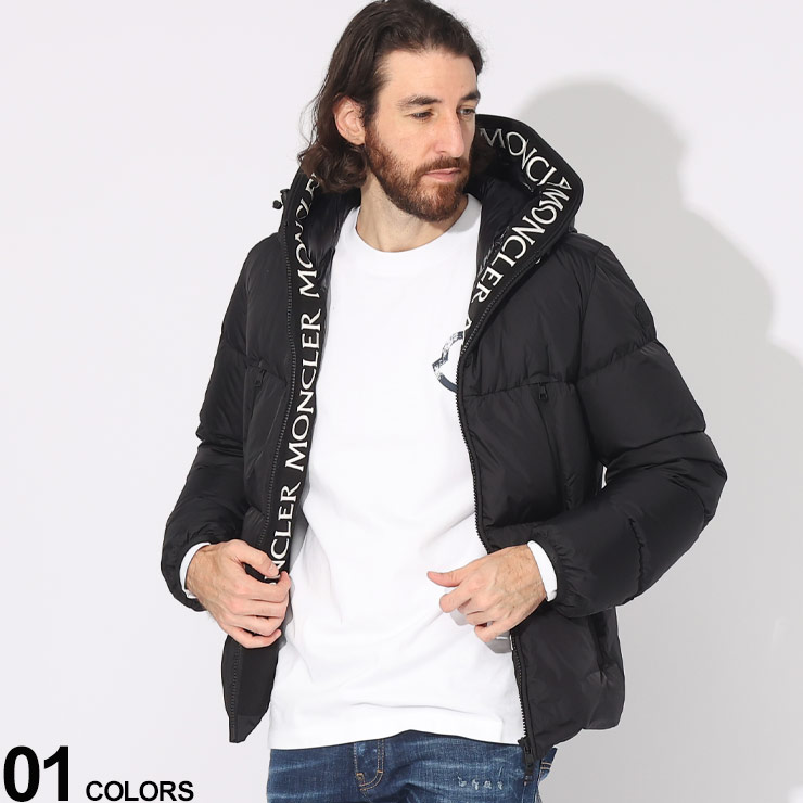 MONCLER (モンクレール) グログランロゴ フルジップ ダウンジャケットブランド メンズ 男性 アウター ブルゾン ダウン フード パーカー MCMONTCLA3｜原宿ゼンモール