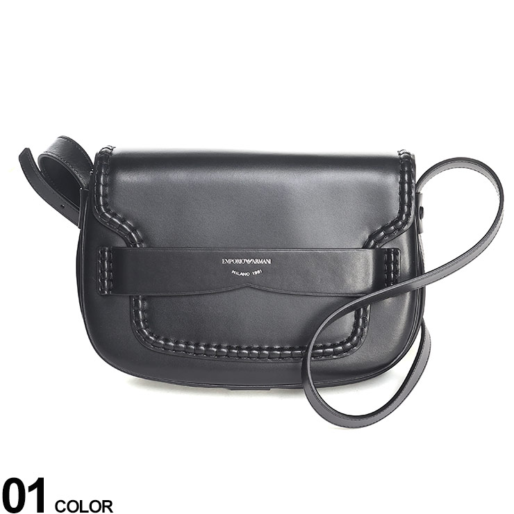 EMPORIO ARMANI (エンポリオアルマーニ) フラップ＆ロゴガセット ミディアム ショルダーバッグ ブランド レディース バッグ 鞄 ショルダー コンパクト EALY3B206YVY4X