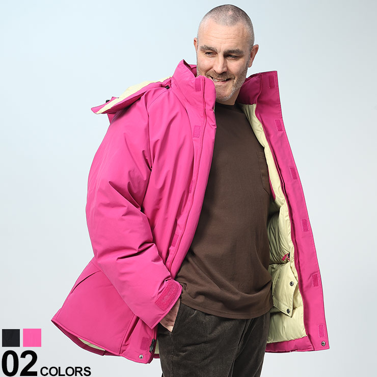 シムス パープルダウンジャケット フード付き Lサイズ シムス