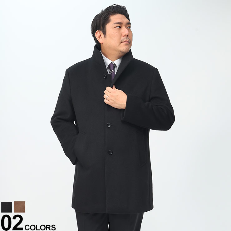 大きいサイズ メンズ B&T CLUB (ビーアンドティークラブ) ふわかるWOOLY+ PREMIUM ストレッチ 軽量 シングル チェスターコート アウター ロング フォーマル SZK5123W0223A05|原宿ゼンモール