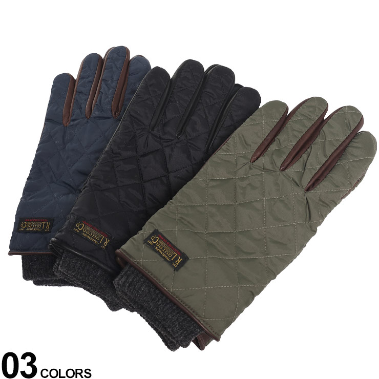 ポロラルフローレン リブニットキルティングナイロンレザー切替グローブ手袋 楽天市場】ポロ ラルフローレン キルティング レザー 手袋 POLO