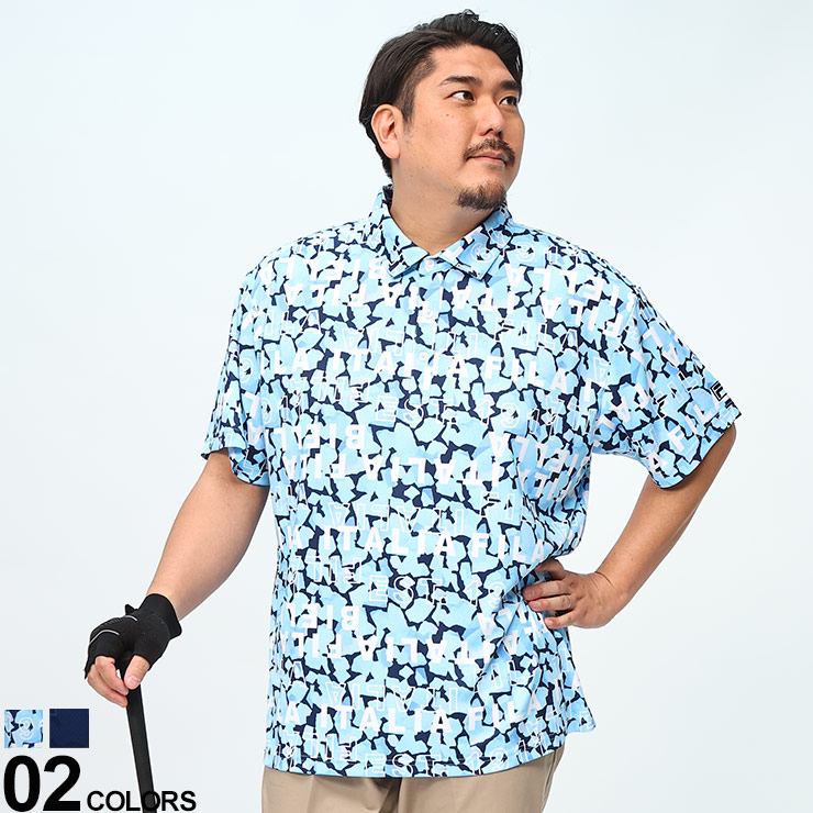 FILA (フィラ) FILA GOLF 冷感 吸汗速乾 モザイクタイポプリント ホリゾンタルカラー 半袖 ポロシャツ 12784257 大きいサイズ メンズ トップス ポロシャツ シャツ 半袖 春 夏 13,383円