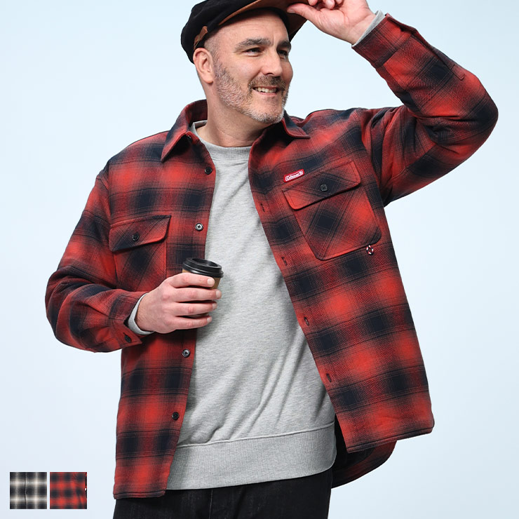 楽天市場】大きいサイズ☆メンズ Colemanビエラ起毛裏キルトシャツ