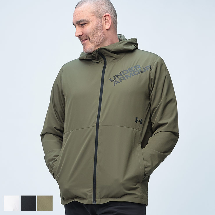 新品　アンダーアーマー ビッグロゴ入りパーカーブルゾン「XXLサイズ」 大きいサイズと大きい服のメンズ通販【ビッグエムワン】【bb1020