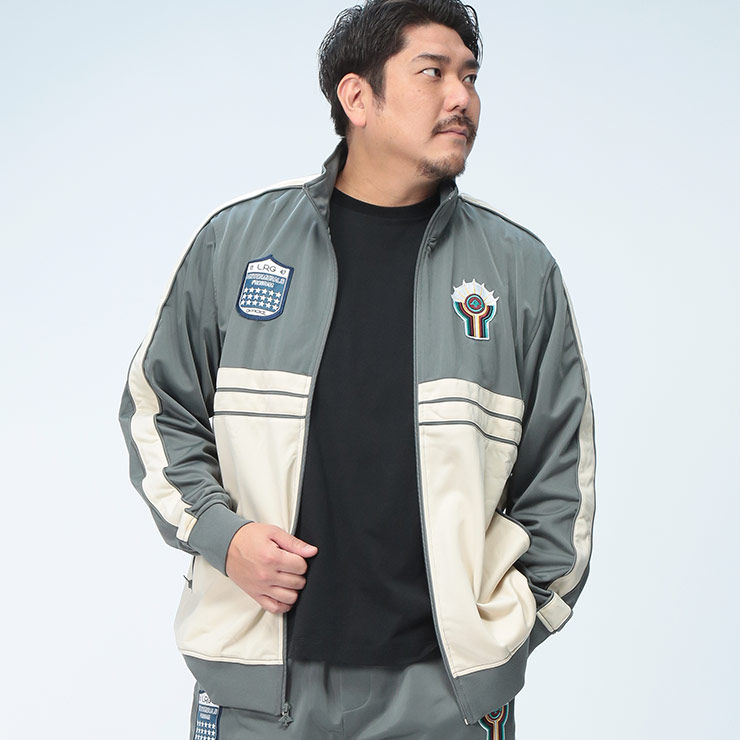 LRG (エーアールジー) 裏フリース 刺繍パッチ トラックジャケット FINISH FAST TRACK JACKET L3D6MJKXXD22 大きいサイズ メンズ アウター ジャケット ブルゾン ライトアウター 羽織 秋冬