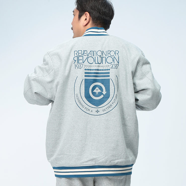 LRG (エーアールジー) スウェット バックロゴ ボンバージャケット CREATIVE REVOLUTION FLEECE BOMBER L3D7MJKXXD22 大きいサイズ メンズ アウター ジャケット ブルゾン スタジャン 羽織 ジャンパー|原宿ゼンモール