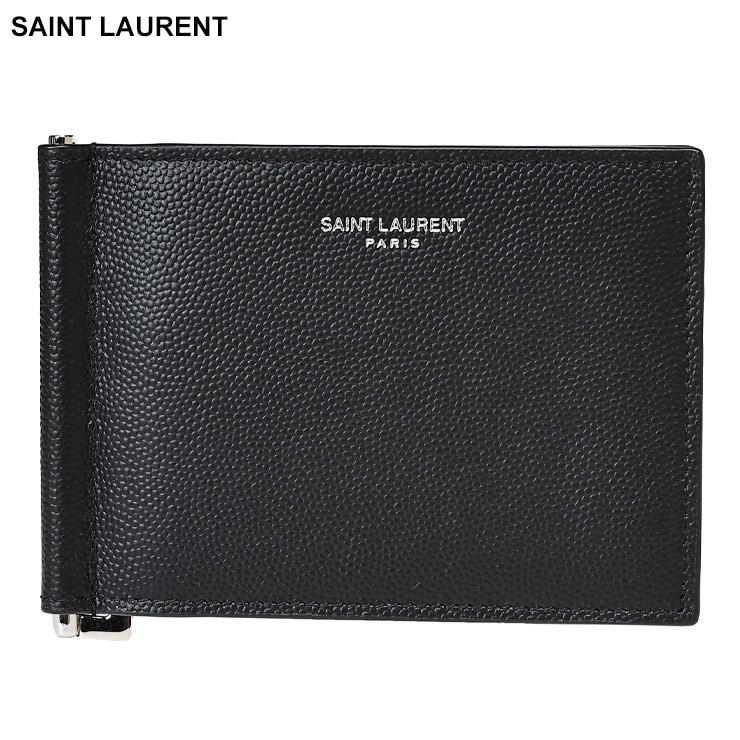 【最終値下げ】サンローラン　マネークリップ　オールブラック 楽天市場】【アウトレット】サンローラン SAINT LAURENT