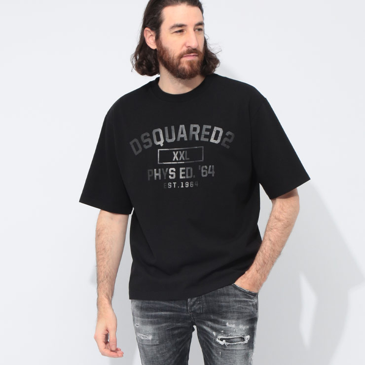 ディースクエアード DSQUARED2 プリント クルーネック 半袖 Tシャツ PHYS ED D2GD1413D20033 ブランド メンズ 男性 トップス Tシャツ プリント コットン 春 夏|原宿ゼンモール
