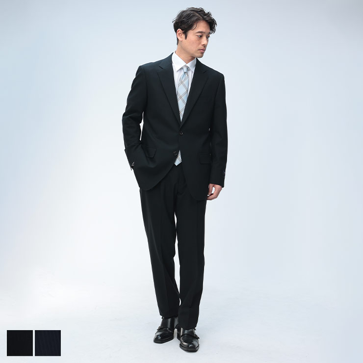 HYBRIDBIZ (ハイブリッドビズ) 2WAYストレッチ ウォッシャブル ウエストアジャスター シングル ツーパンツ スーツ 5125101T メンズ ビジネス 紳士 スーツ 2本パンツ ストレッチ 洗えるスーツ