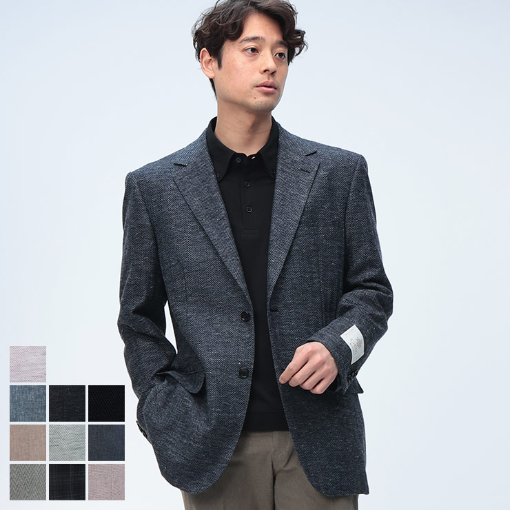 VITTORIO VENETO (ヴィットリオヴェネト) JAPANFABRIC シングル 2ツ釦 ジャケット 5125203NV25S204 メンズ ビジネス 紳士 アウター ジャケット テーラード フォーマル 柄 無地
