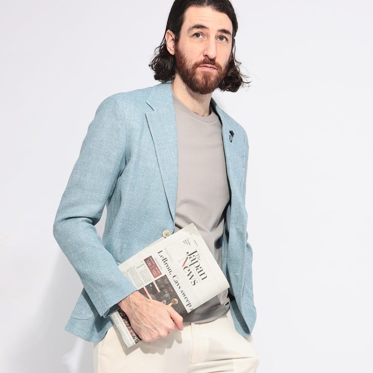 ラルディーニ LARDINI ウールリネン シングル ジャケット LD6202QIF64519 ブランド メンズ 男性 アウター ジャケット テーラード カジュアル フォーマル|原宿ゼンモール