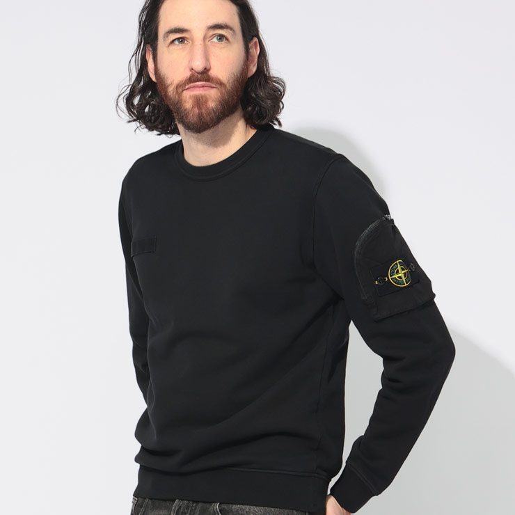ストーンアイランド STONE ISLAND ジップポケット クルーネック トレーナー SI6100003S0123 ブランド メンズ 男性 トップス トレーナー プルオーバー スウェット