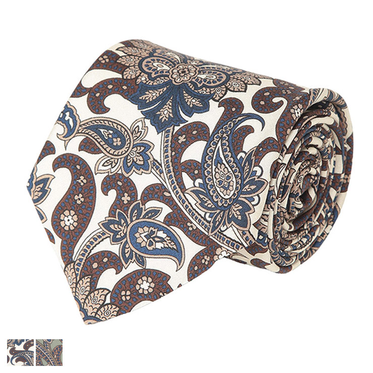 楽天市場】LARDINI ラルディーニ ペイズリー柄 シルクウール ネクタイ