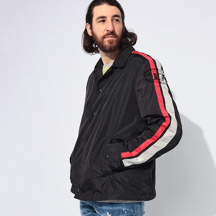 ディーゼル DIESEL アームライン フルボタン コーチジャケット DSA177830NJBU ブランド メンズ 男性 アウター ジャケット ブルゾン ボタン