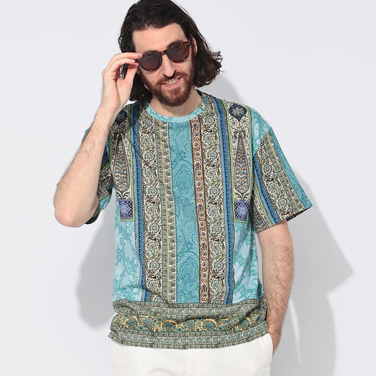 ETRO ペイズリー プリント クルーネック Tシャツ 楽天市場】エトロ ETRO Tシャツ クルーネック 半袖 春夏 メンズ