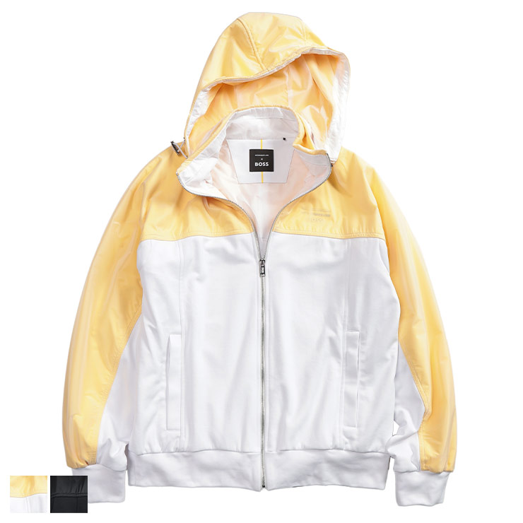 ヒューゴボス HUGO BOSS PORSCHE フード着脱 切り替え フルジップ トラックジャケット HB50537366 ブランド メンズ 男性 アウター ジャケット ブルゾン スタンド フード ジップ｜原宿ゼンモール