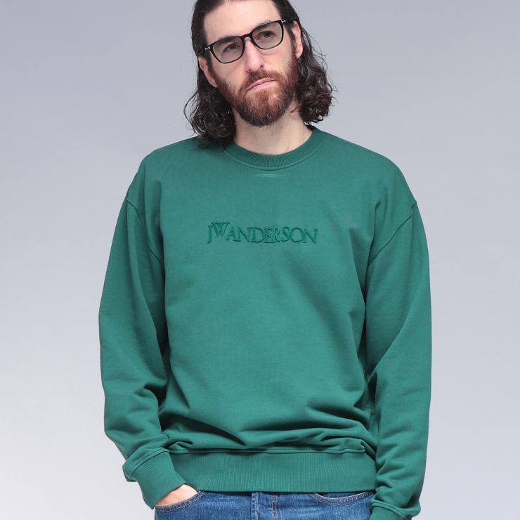 ジェイダブリューアンダーソン JW ANDERSON ロゴエンブロイダリー 流汗 調教師 JWJW0215PG1632 ブランド名 メンズ 成人男性 トップス 調教師 長袖 労働者の一団素っ首