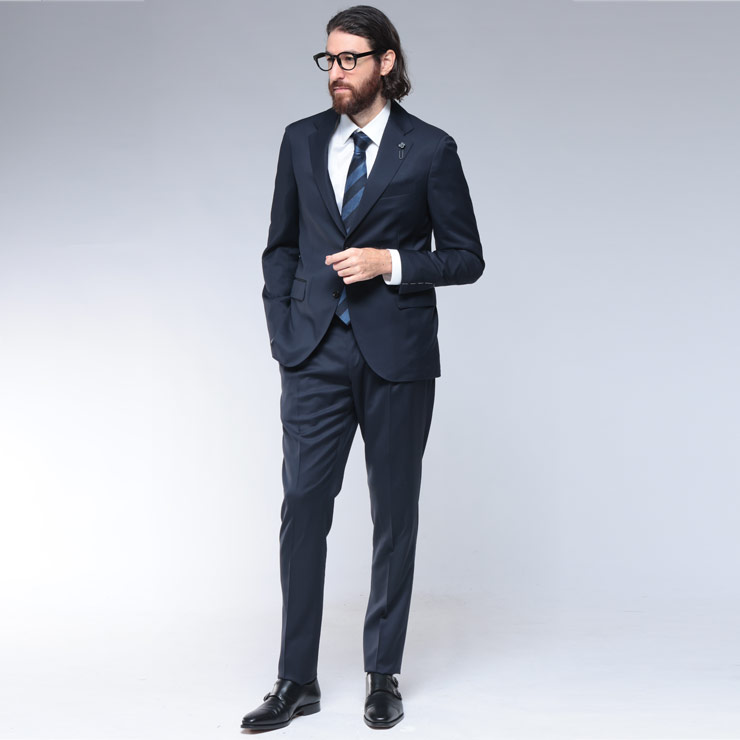 ラルディーニ LARDINI シングル2つ釦背広 無地 一タック LD787CN64414 ブランド名 メンズ 成人男性 背広 商行為 シングル