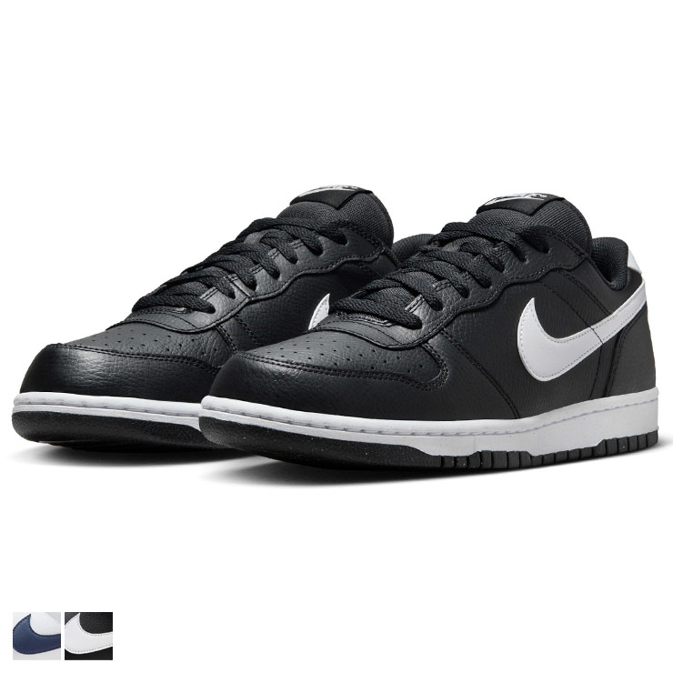 NIKE ナイキ ローカットスニーカー 気が大きい大きさ メンズ なめし革 ロゴタイプ BIG NIKE LOW 355152 シューズ 靴 置き目とり捨てる 町若い衆 29.0糎 30.0糎 31.0糎 白いこと 黒いこと