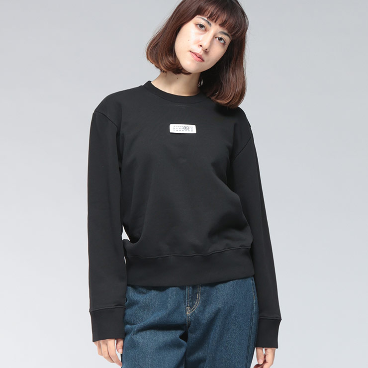 エムエムシックス 住みか マルジェラ MM6 Maison Margiela 暦引き船 ワンポイントスウェット 調教師 MM6LS52GU0247 ブランド名 レディース トップス 流汗