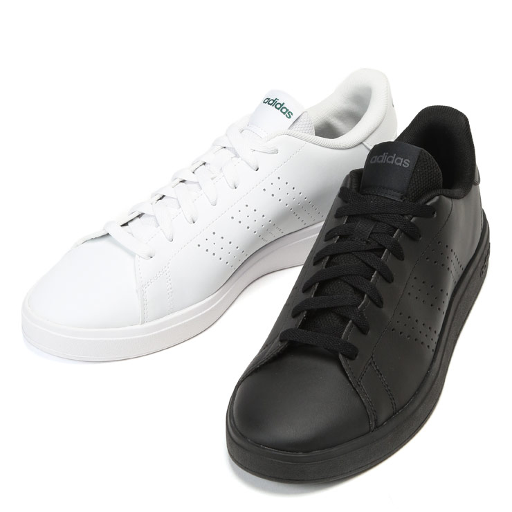adidas (アディダス) パンチングストライプ ローカットスニーカー ADVANCOURT BASE 2.0 U NIW24 大きいサイズ メンズ シューズ 靴 スニーカー タウンユース デイリーユース