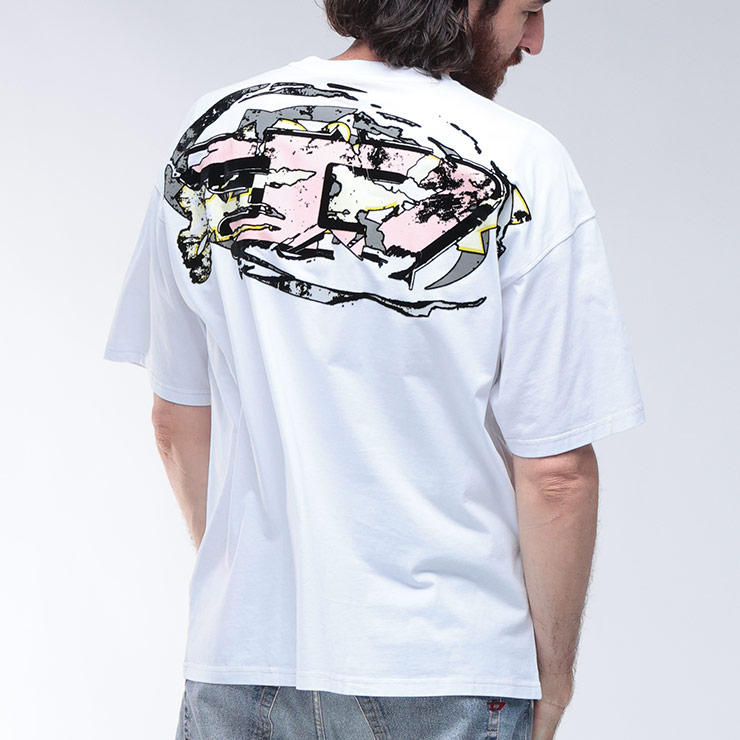 ディーゼル DIESEL バックプリント クルーネック 半袖 Tシャツ DSA195520PLAT ブランド メンズ 男性 トップス Tシャツ プリント コットン 春 夏