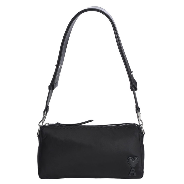 ami parisショルダー黒いナイロンボディバッグ ハートロゴ付き 楽天市場】ami paris アミパリス クロスボディバッグ USL023.902
