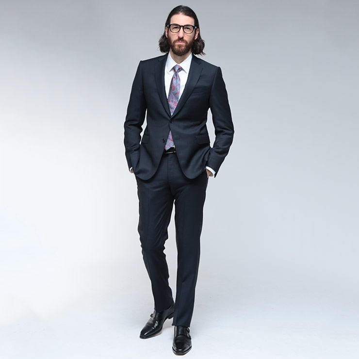 エンポリオアルマーニ 背広 セットアップ EMPORIO ARMANI メンズ ピン縞模様 シングル 否タック か細い 細身 EAEM0098TE16850 ブランド名 商行為 フォーマル 御芽出度 メンズ背広 成年者