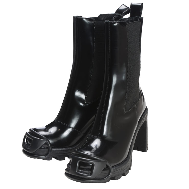 ディーゼル シューズ ブーツ レディース DIESEL オーバルD サイドゴア チェルシーHAMMER DSLY03419P4471 ブランド 靴 ヒール ミドル 秋 冬 35,679円