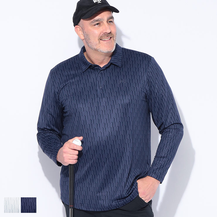 UNDER ARMOUR (アンダーアーマー) LOOSE GOLF  ロゴタイプ総柄 運転 プレーオフ 長袖 スポーツシャツ 6007933 気が大きい大きさ メンズ トップス スポーツシャツ ゴルフ プルオーバー 肌付き 素っ気ない