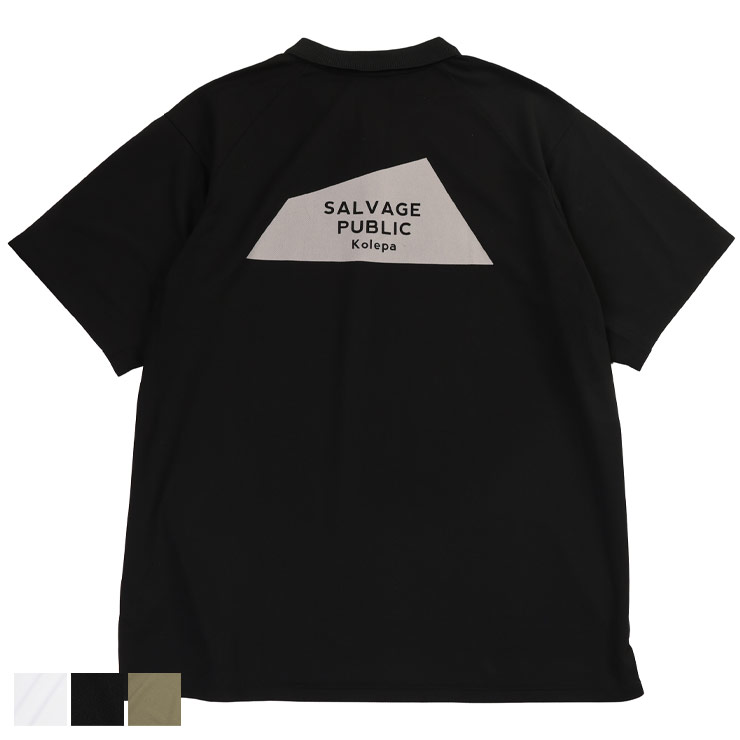【物のみごとに別注 3L 4L 5L 6L】SALVAGE PUBLIC Kolepa サルベージパブリックコレパ 半袖 スポーツシャツ 3L 4L 5L 6L 惜しみ無い大いさ メンズ ダイヤモンドヘッドバックロゴ 鹿の子 ロゴタイプ ピケ Pique Polo S/S 3L-6L ゴルフ トップス ハワイ州 役立つこと性 白いこと 黒いこと カーキ ゴルフ-メンズウェア-ウェア