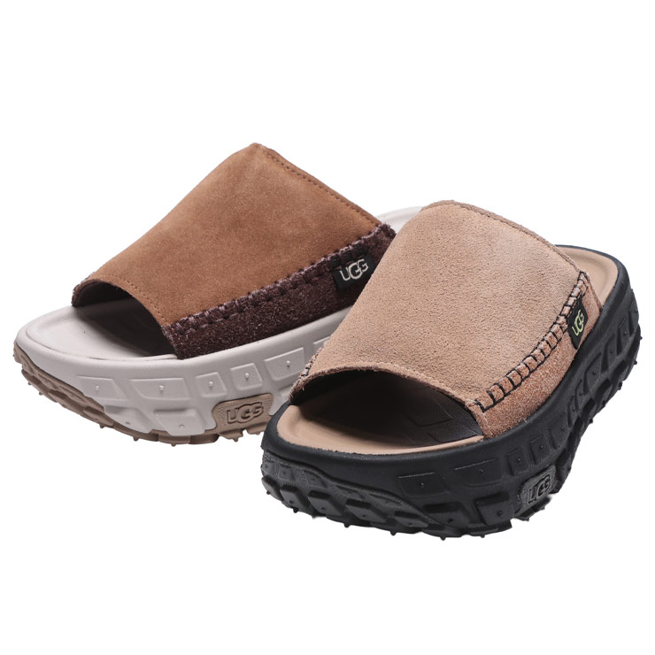 アグ サンダル 靴 UGG レディース スエードアッパー 軽量ソール スライドサンダル Venture Daze Slide 厚底 フラット UGGL1152680 ブランド シンプル 大人 カジュアル