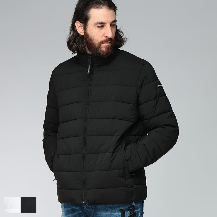 カルバンクライン ブルゾン アウター Calvin Klein メンズ 袖 ロゴ スタンドカラー フルジップ 中綿ブルゾン sorona CKCM355297 ブランド 大人 シンプル