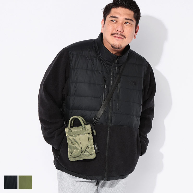 THE NORTH FACE (ザ ノースフェイス) フロントダウン フルジップ フリースジャケット RMST DENALI TEK HYBRID JKT NF0A8D0UD22 大きいサイズ メンズ アウター ジャケット ブルゾン ダウン スタンド 秋 冬