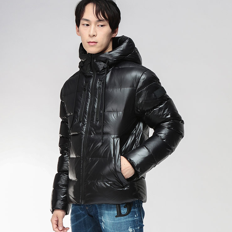 マッカージュ ダウン メンズ MACKAGE ダウンブルゾン ロゴ ワッペン ダウンジャケット VICTOR ヴィクター MKGVICTORR5 ブランド アウター ブラック
